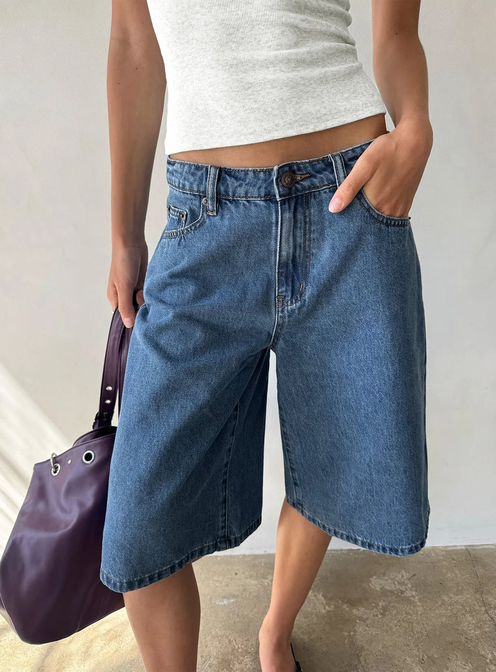 Colombia - Low Rise Jort Denim Blue
