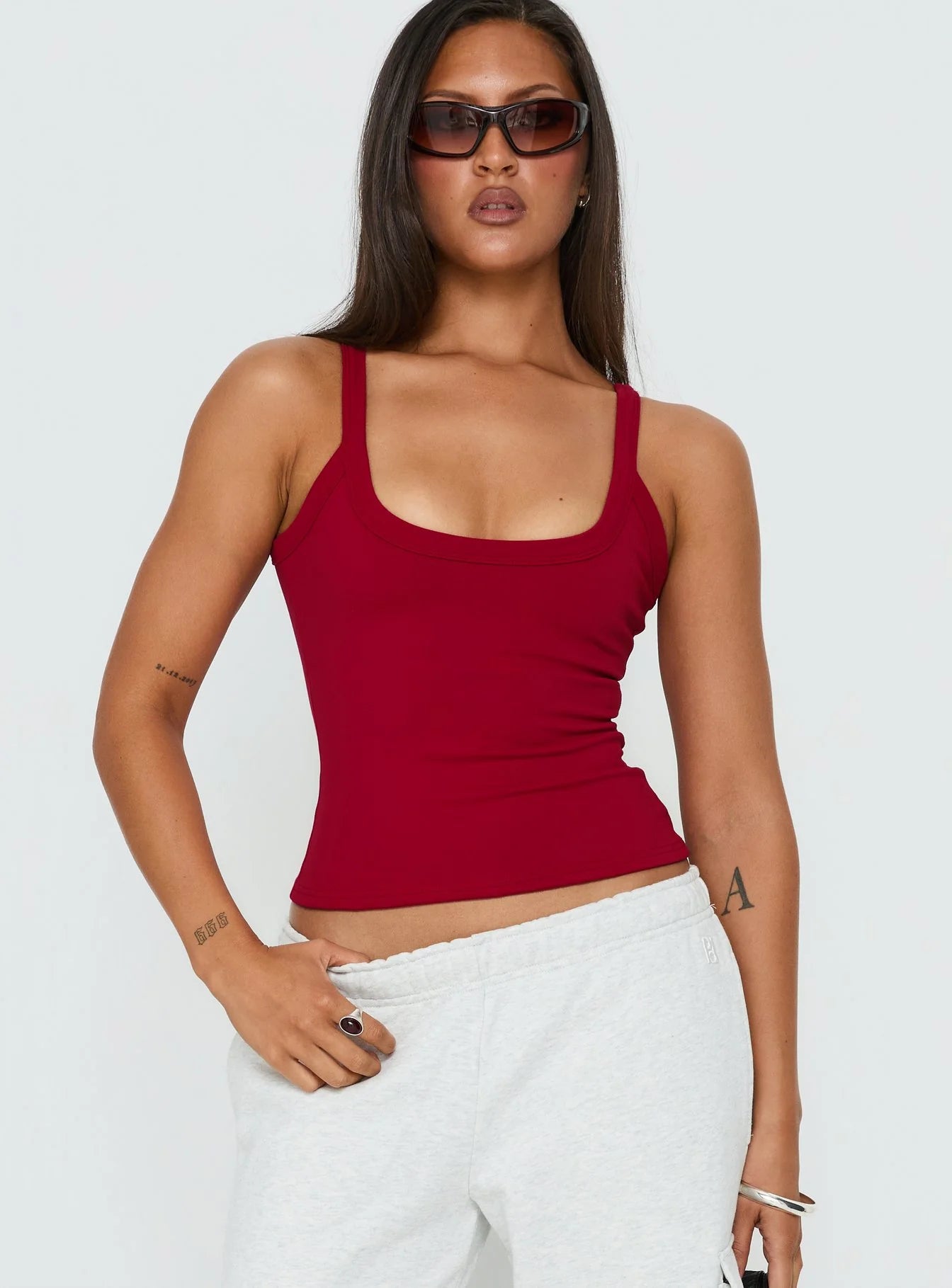 Viola - Longline Tank Top Black