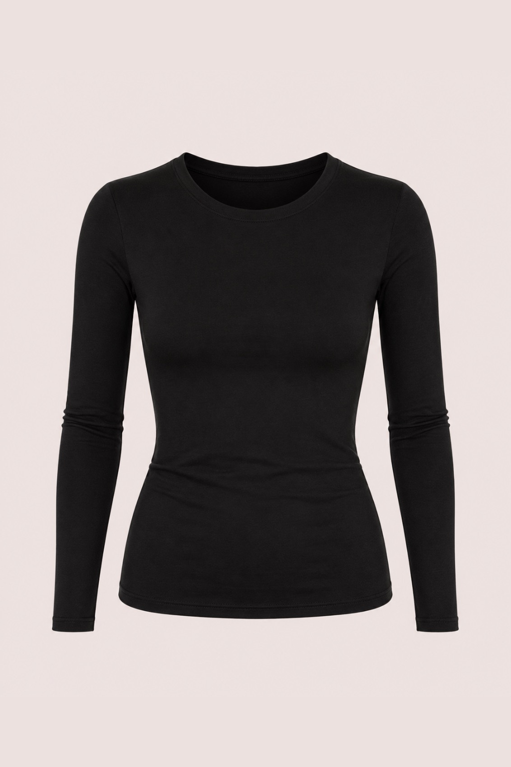 Basic langærmet top ★ sort