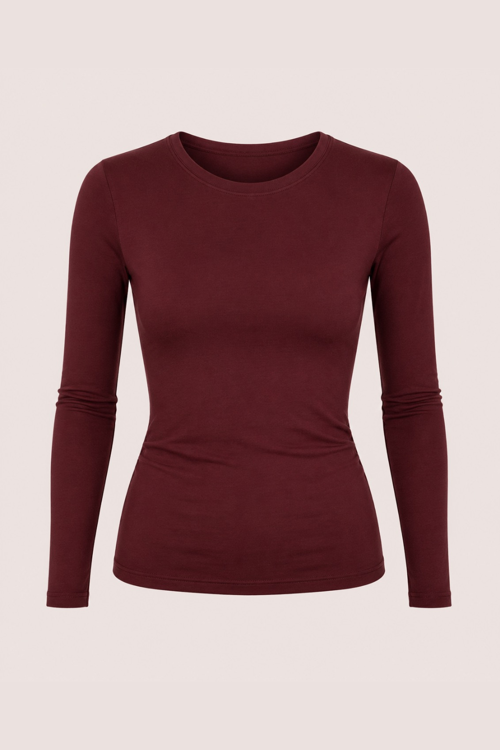 Basic langærmet top ★ bordeaux