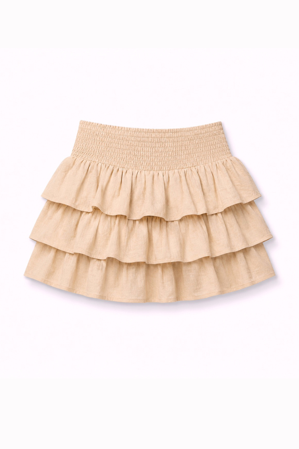 Linnednederdel ★ beige