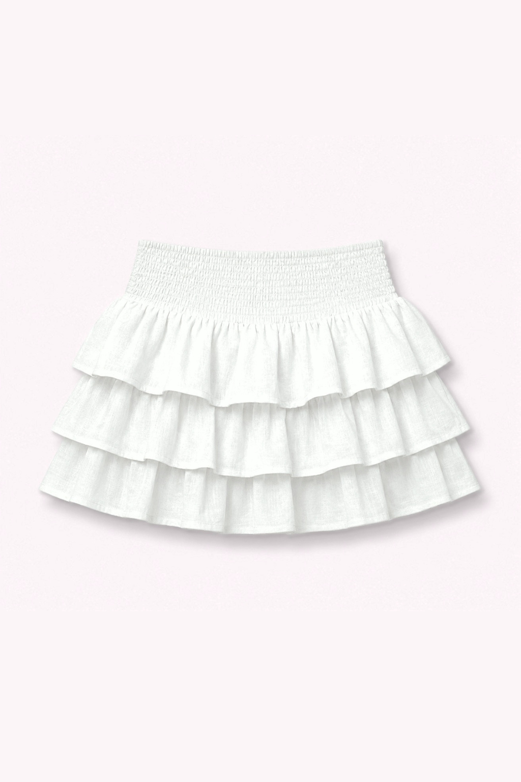 Linned nederdel ★ hvid