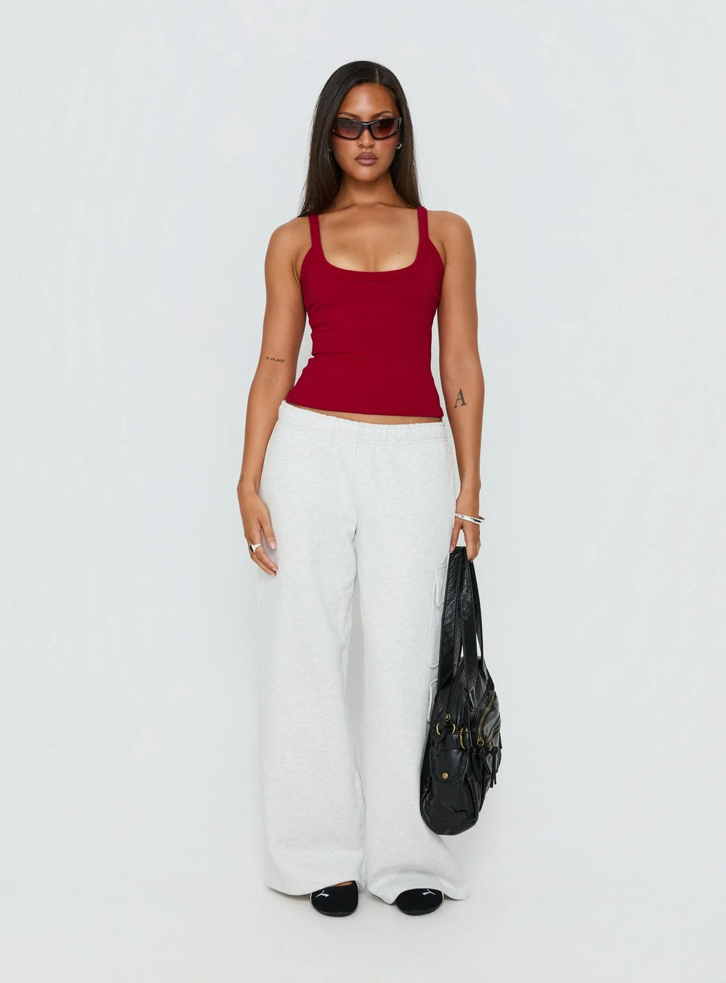 Viola - Longline Tank Top Black