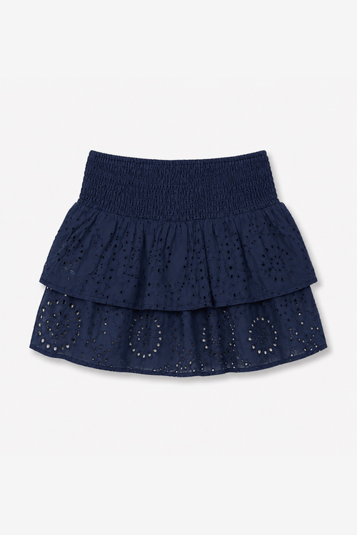Broderi nederdel ★ navy
