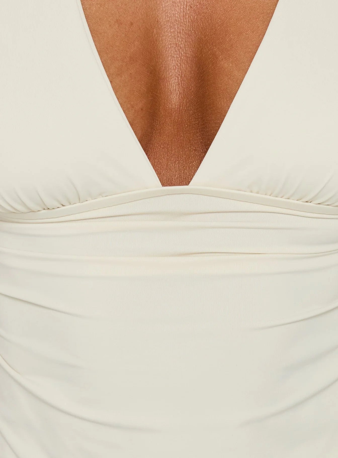 Liorah - Plunge Neck Top Cream
