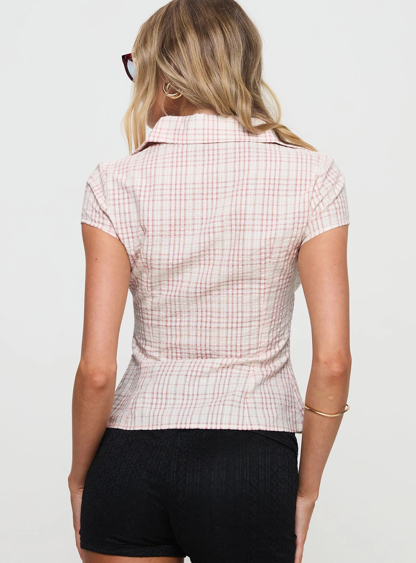 Samantha - Checkered blouse