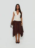 Liorah - Plunge Neck Top Cream