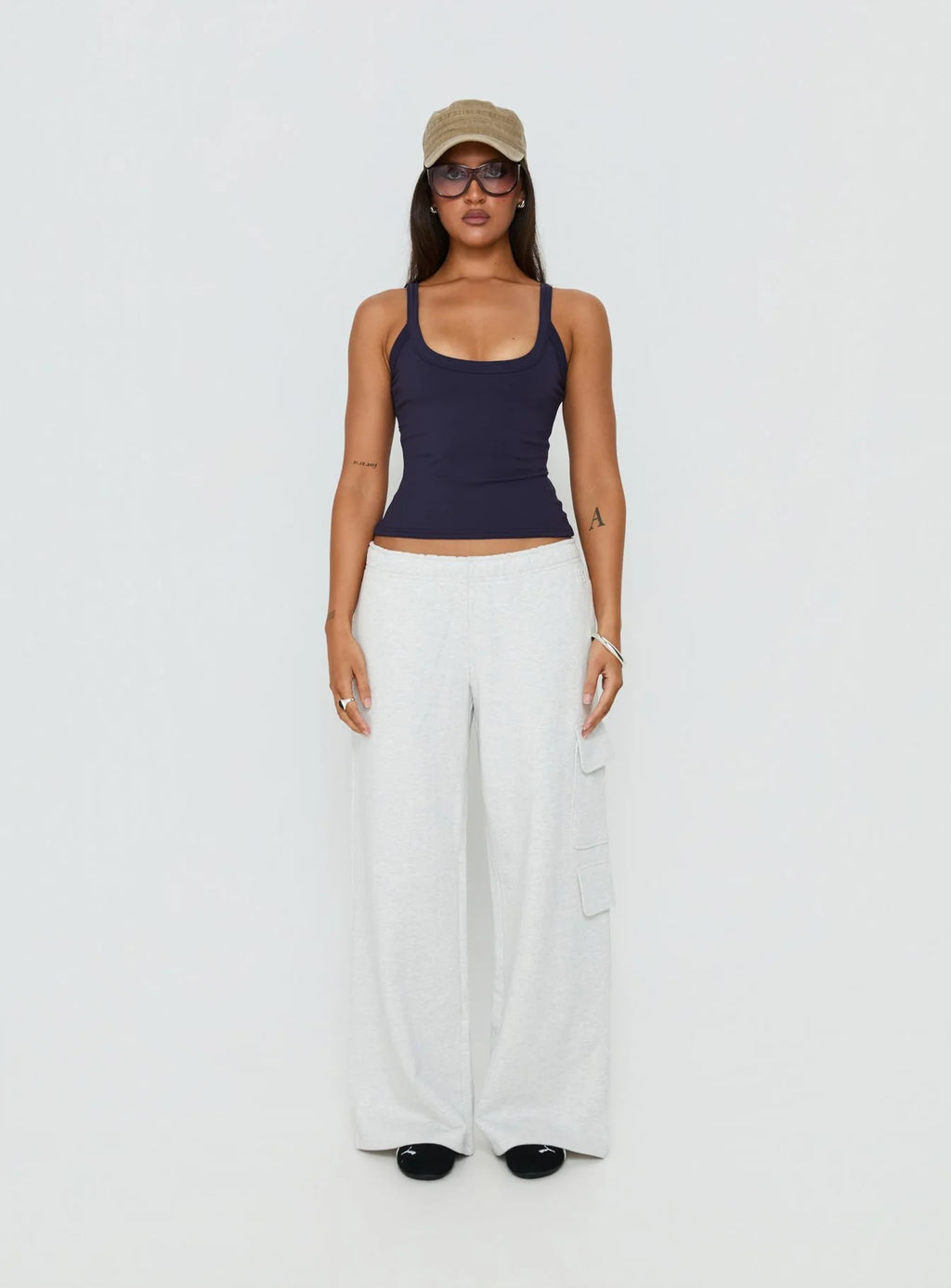 Viola - Longline Tank Top Black