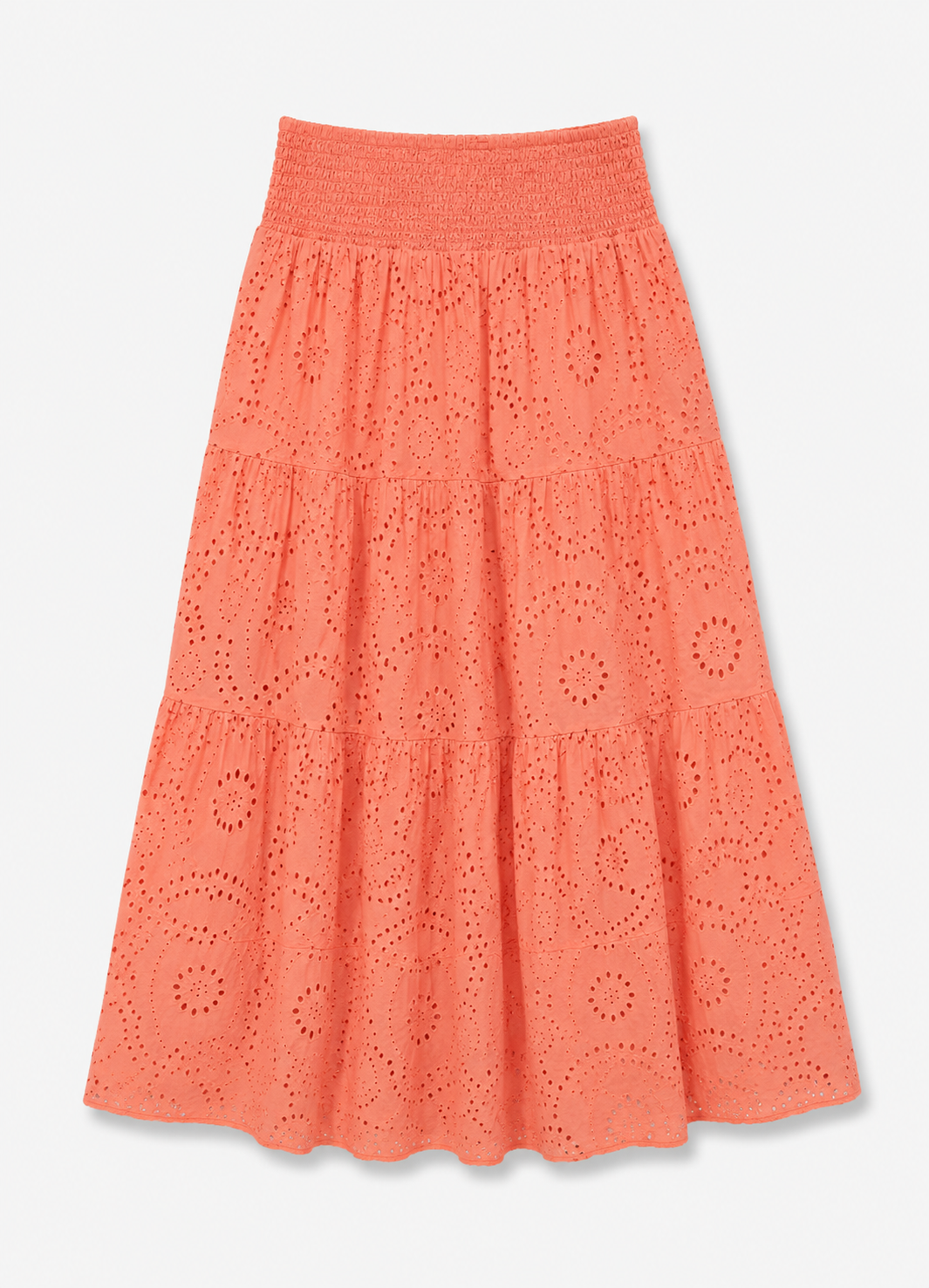 Boho lang nederdel ★ koral
