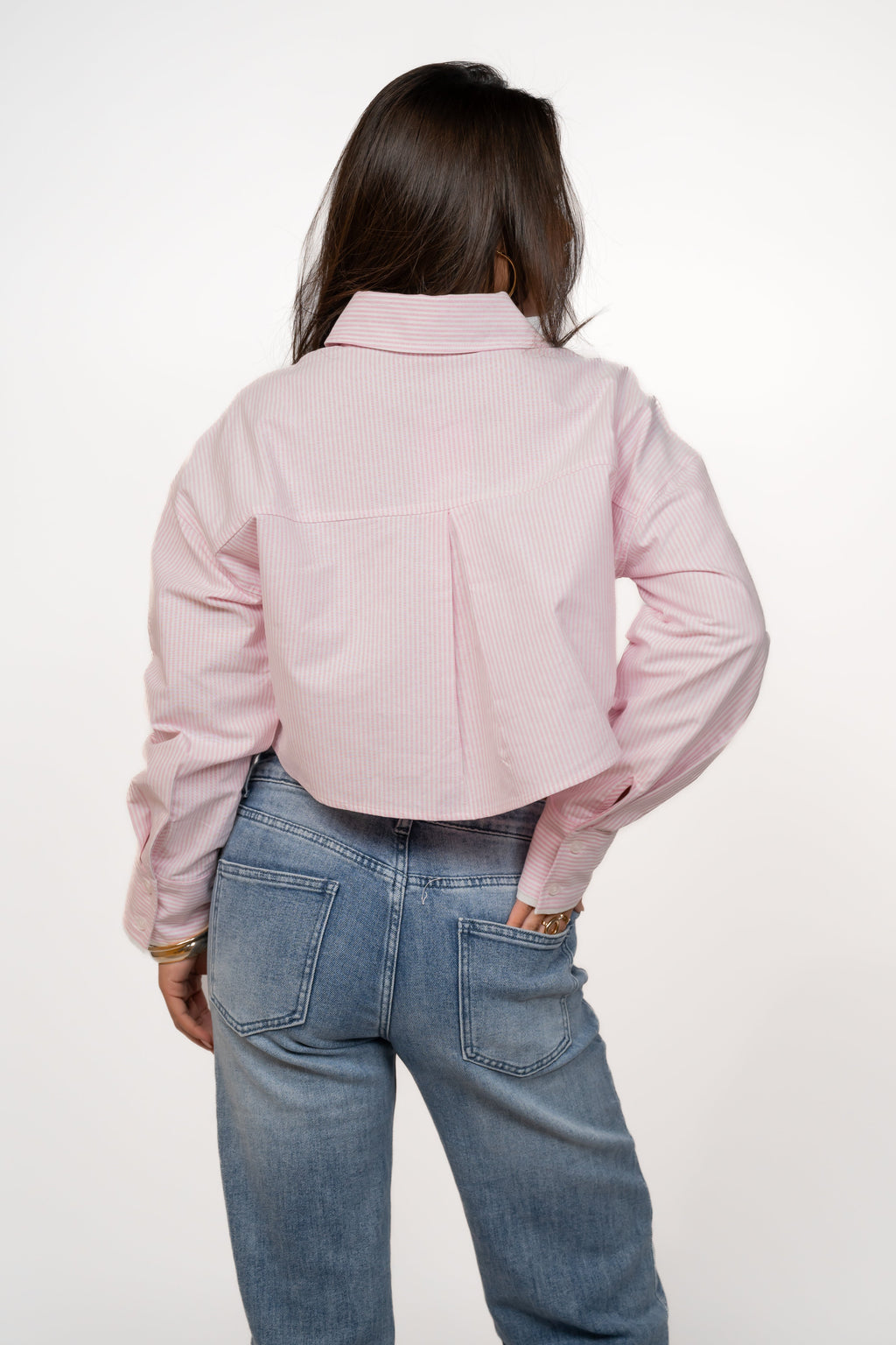 Lola bluse ★ stribet lyserød