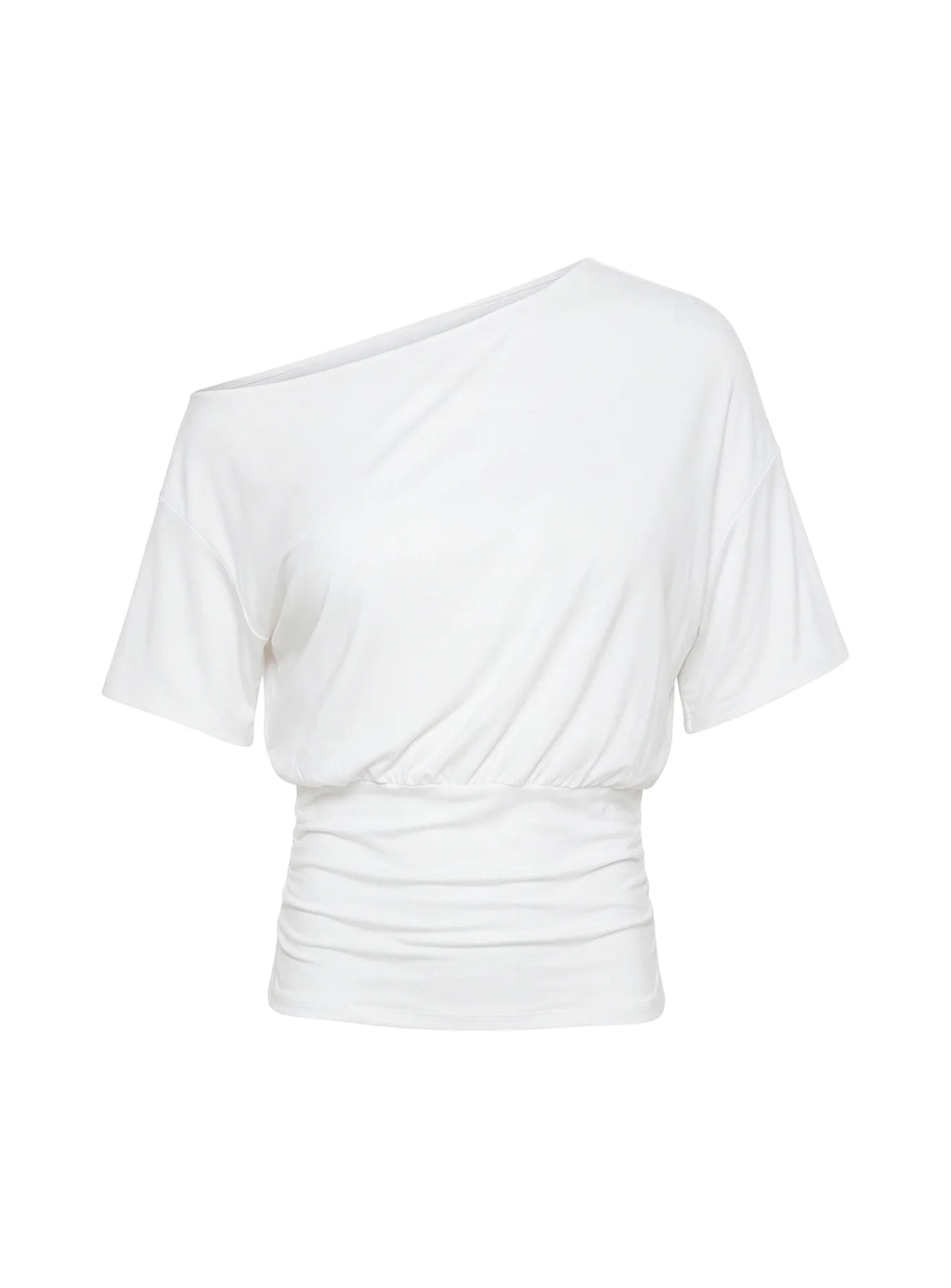 Diana - Off Shoulder Drapey Top White
