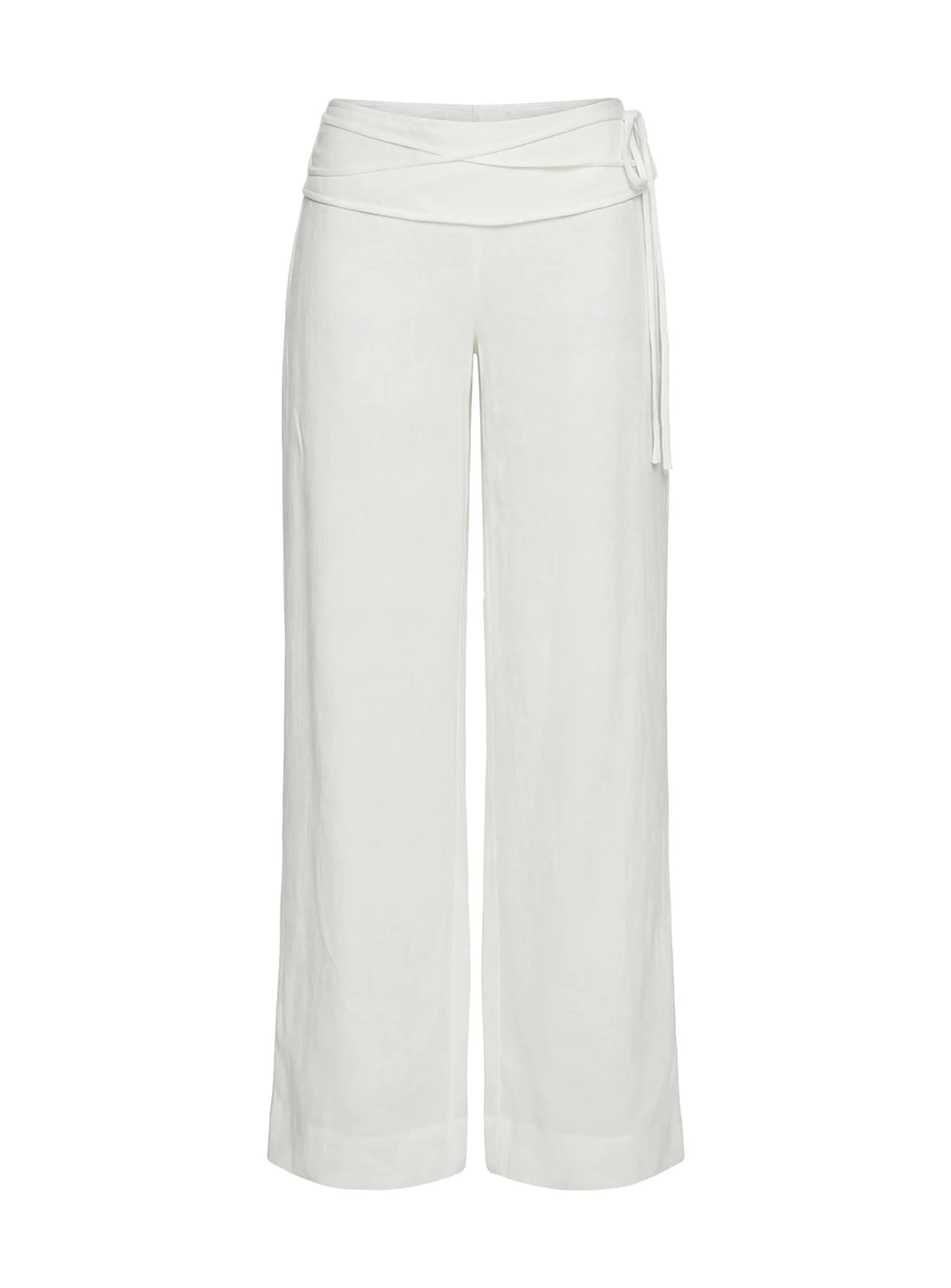 Olivia - Silver Moon Linen Tie Pants