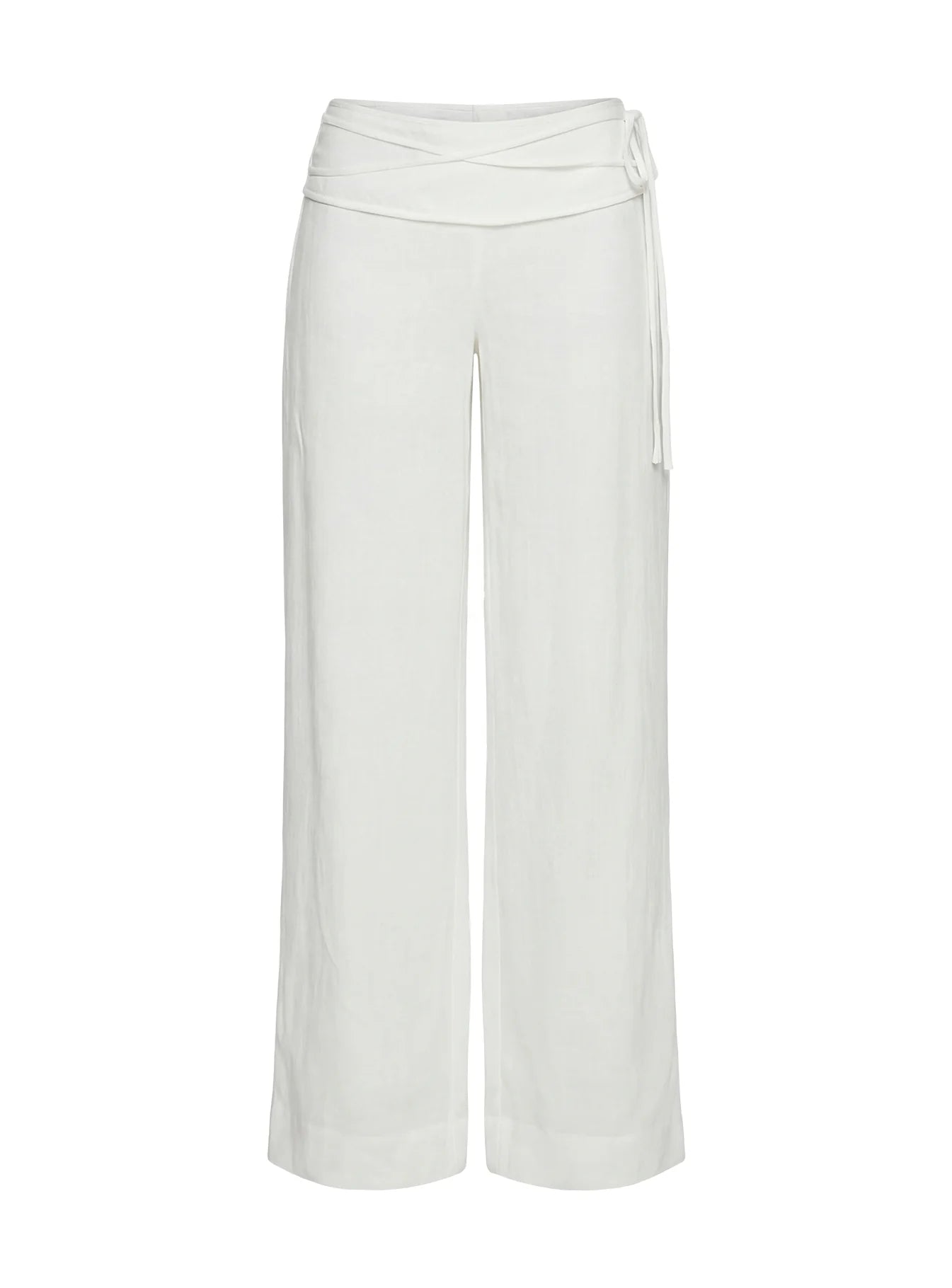 Olivia - Silver Moon Linen Tie Pants