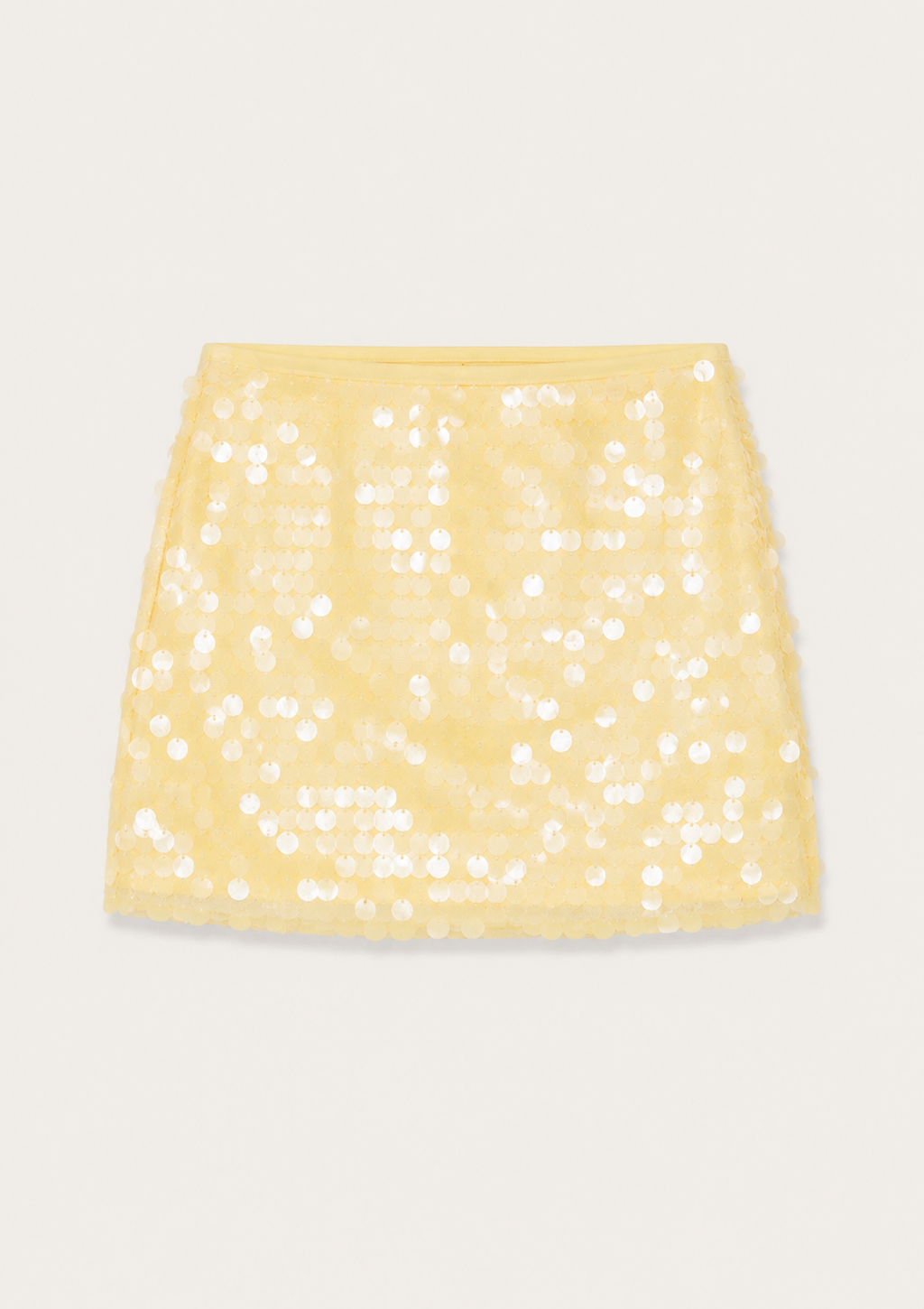 Sequin-miniskirt ★ gul