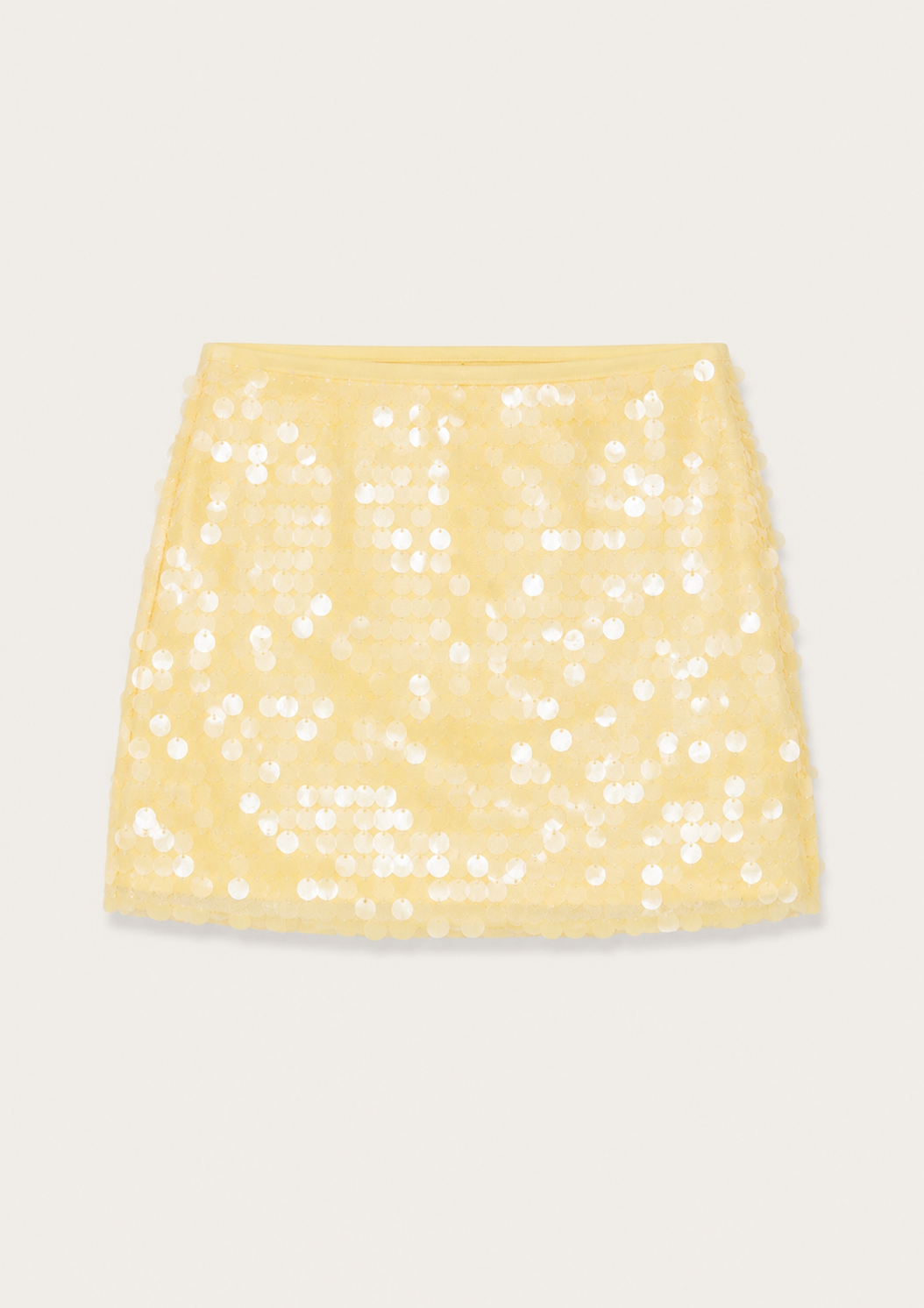 Sequin-miniskirt ★ gul