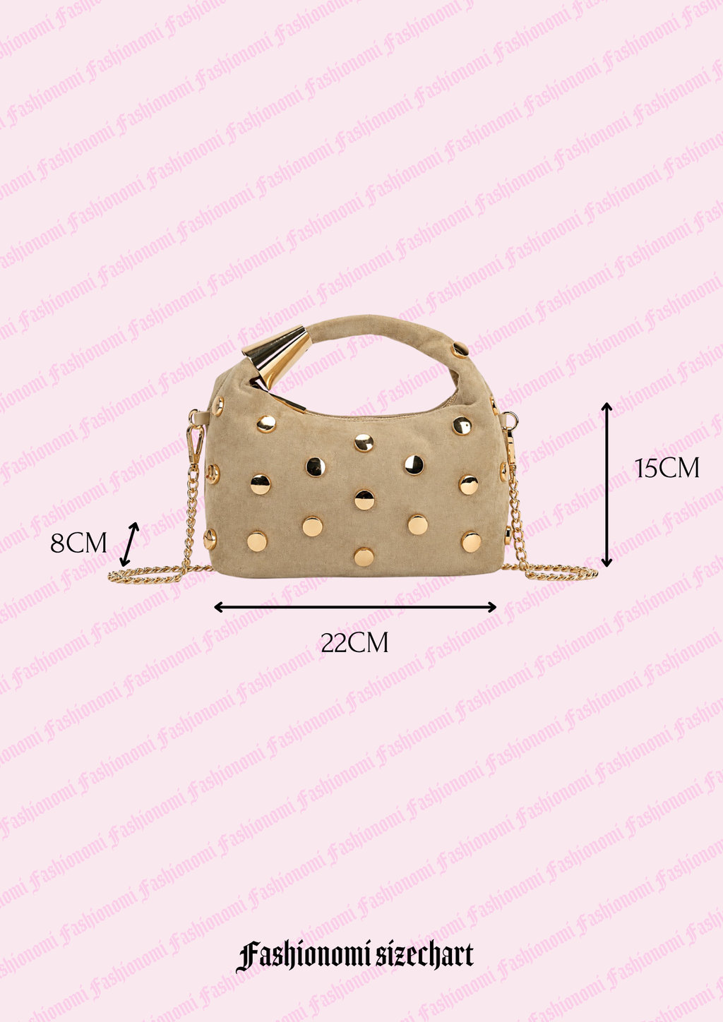 Milano studs taske ★ beige
