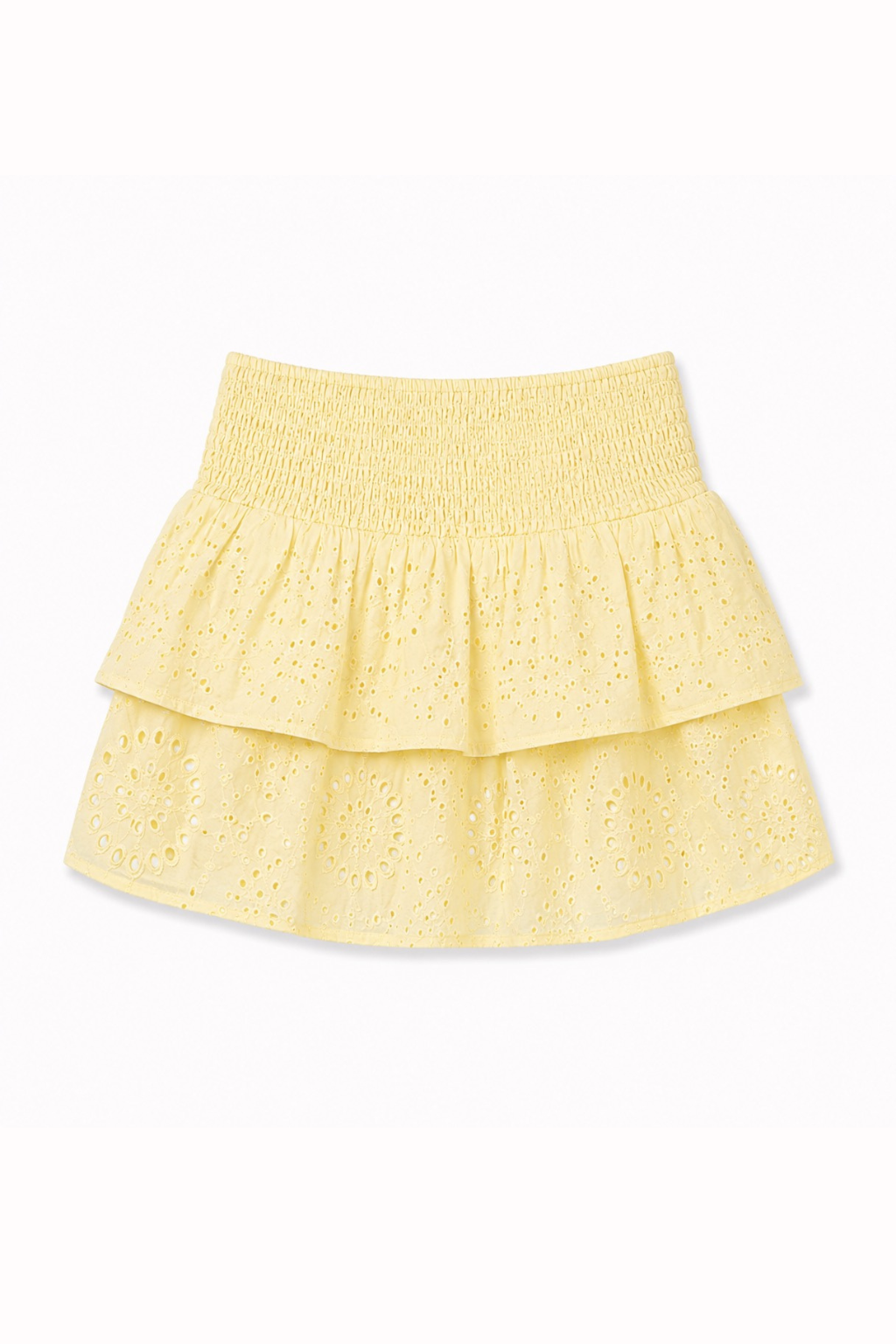 Broderet nederdel ★ gul