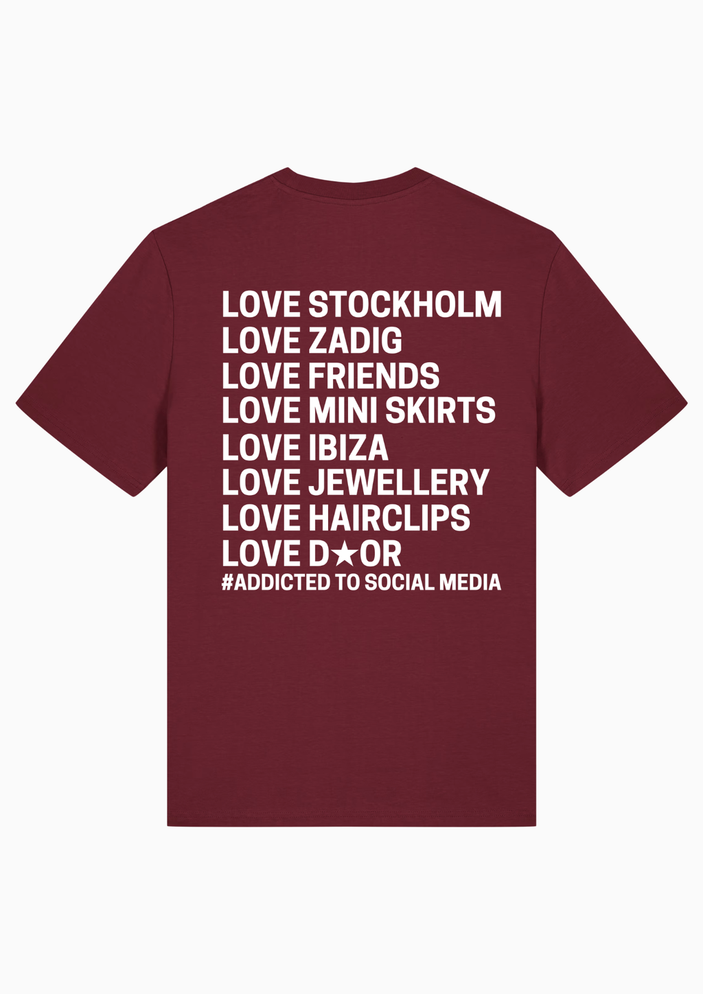 Stockholm T-shirt ★ bordeaux