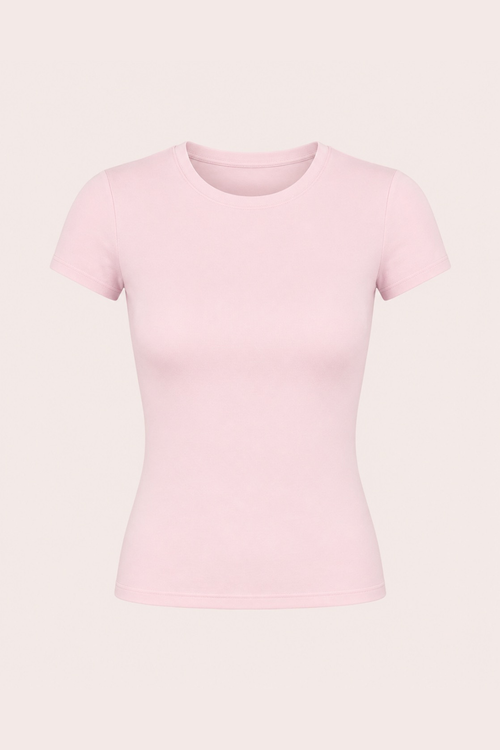 Basic T-shirt med korte ærmer ★ baby pink